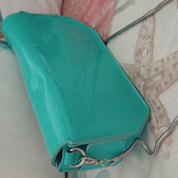 Steve Madden Pauline Embellished Convertible Clutch Color: Turquoise - Picture 4 of 8